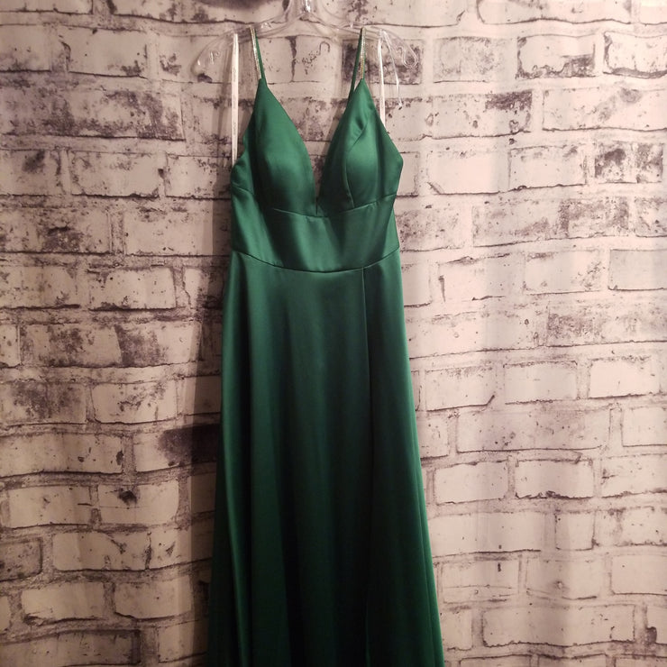 GREEN A LINE GOWN (NEW)