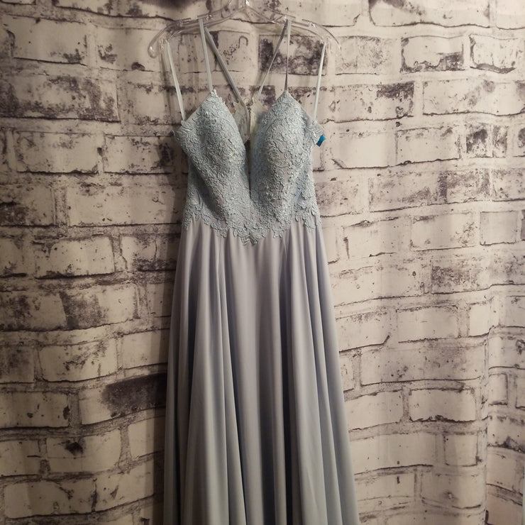 BLUE LONG EVENING GOWN
