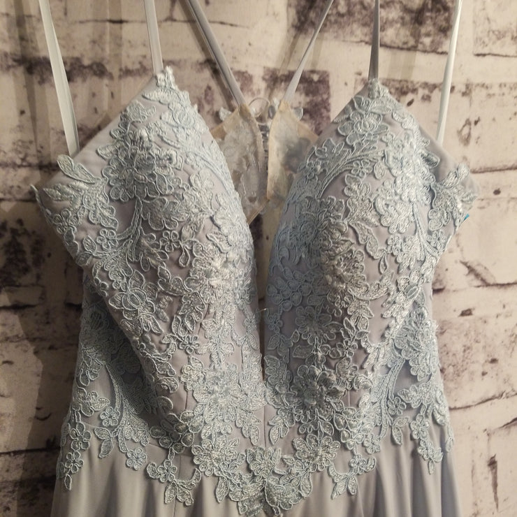 BLUE LONG EVENING GOWN