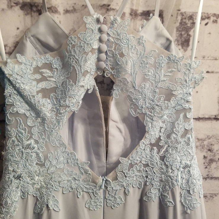 BLUE LONG EVENING GOWN