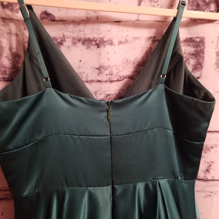 GREEN A LINE GOWN