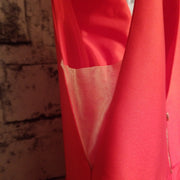 RED A LINE GOWN W/ REMOVABLE BUSTLE