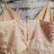 PINK/FLORAL A LINE GOWN