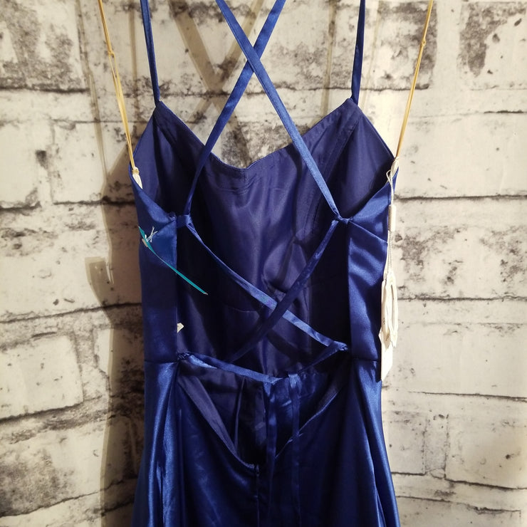 ROYAL BLUE A LINE GOWN (NEW)