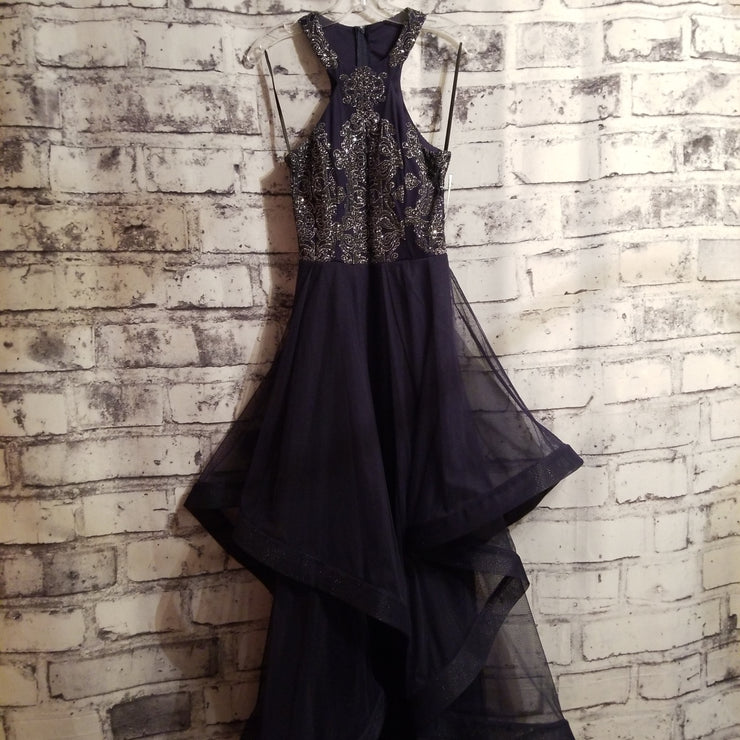 NAVY A LINE GOWN