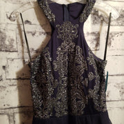 NAVY A LINE GOWN