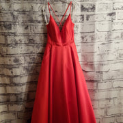 RED A LINE GOWN