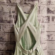 GREEN A LINE GOWN