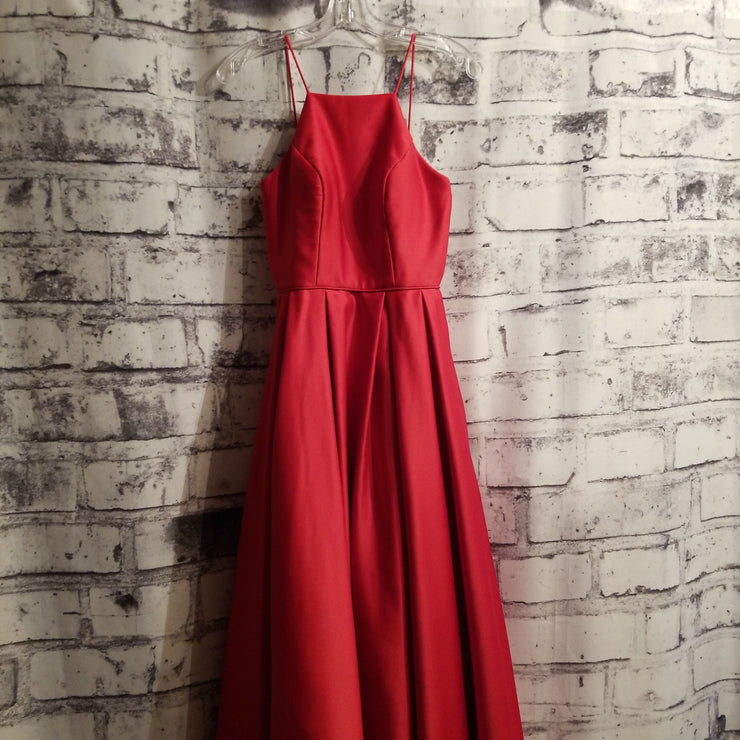 RED A LINE GOWN