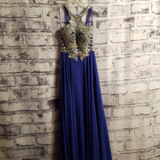 ROYAL BLUE LONG EVENING GOWN