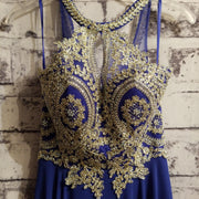 ROYAL BLUE LONG EVENING GOWN