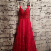 RED A LINE GOWN