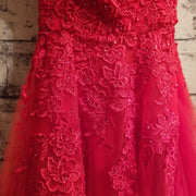 RED A LINE GOWN