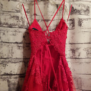 RED A LINE GOWN