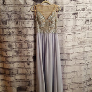 BLUE LONG EVENING GOWN