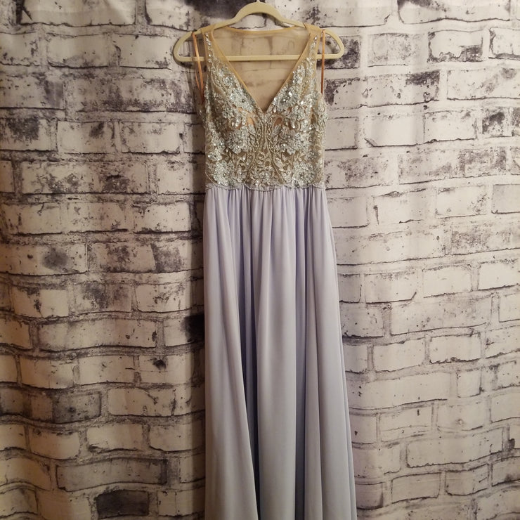 BLUE LONG EVENING GOWN