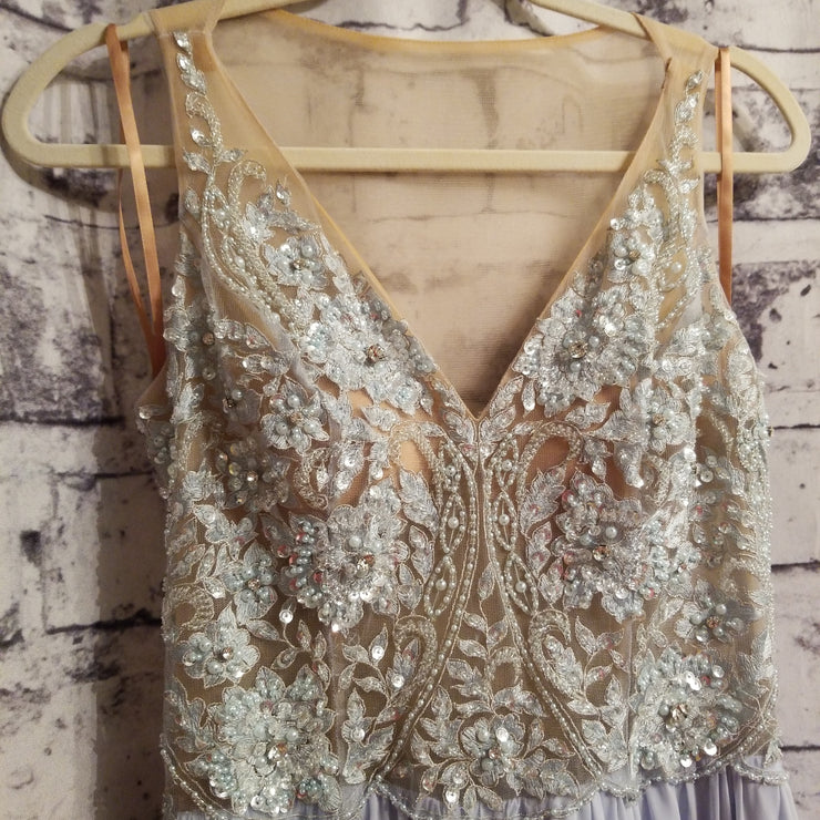 BLUE LONG EVENING GOWN