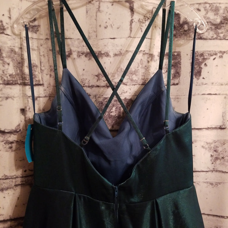GREEN A LINE GOWN