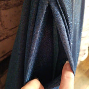 BLUE SPARKLY A LINE GOWN