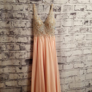 PINK LONG EVENING GOWN