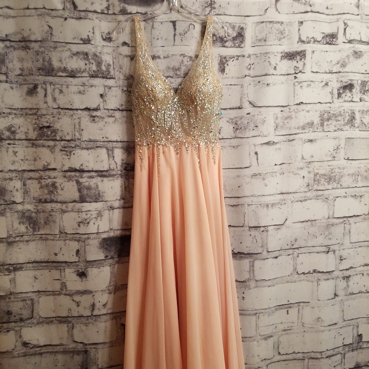 PINK LONG EVENING GOWN