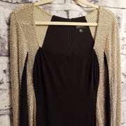 BLACK/BEADED LONG GOWN