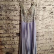 BLUE LONG EVENING GOWN