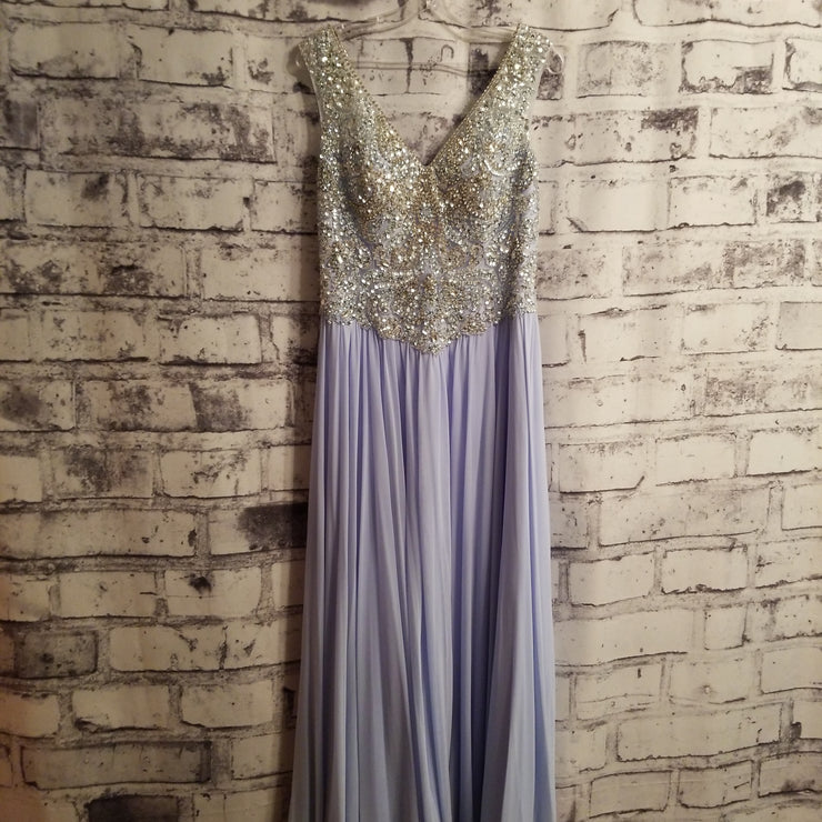 BLUE LONG EVENING GOWN