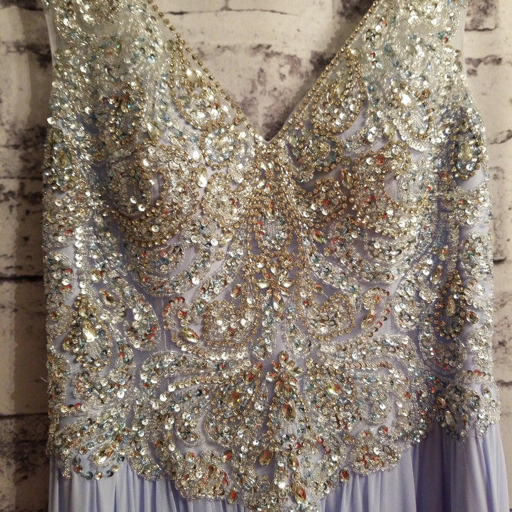 BLUE LONG EVENING GOWN