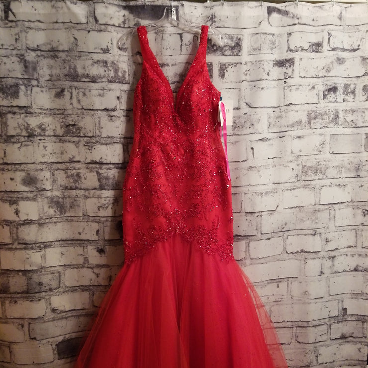 RED MERMAID GOWN