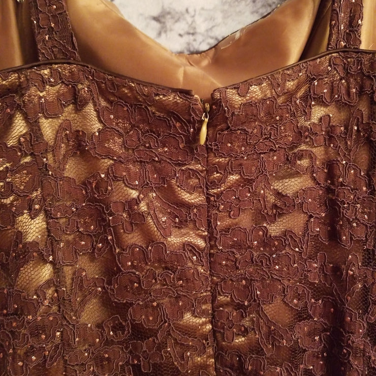 BRONZE LONG EVENIN GOWN