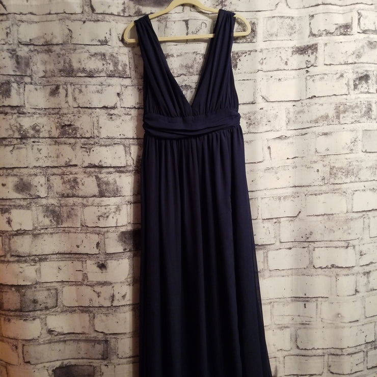 NAVY LONG EVENING GOWN