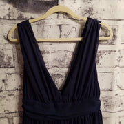 NAVY LONG EVENING GOWN