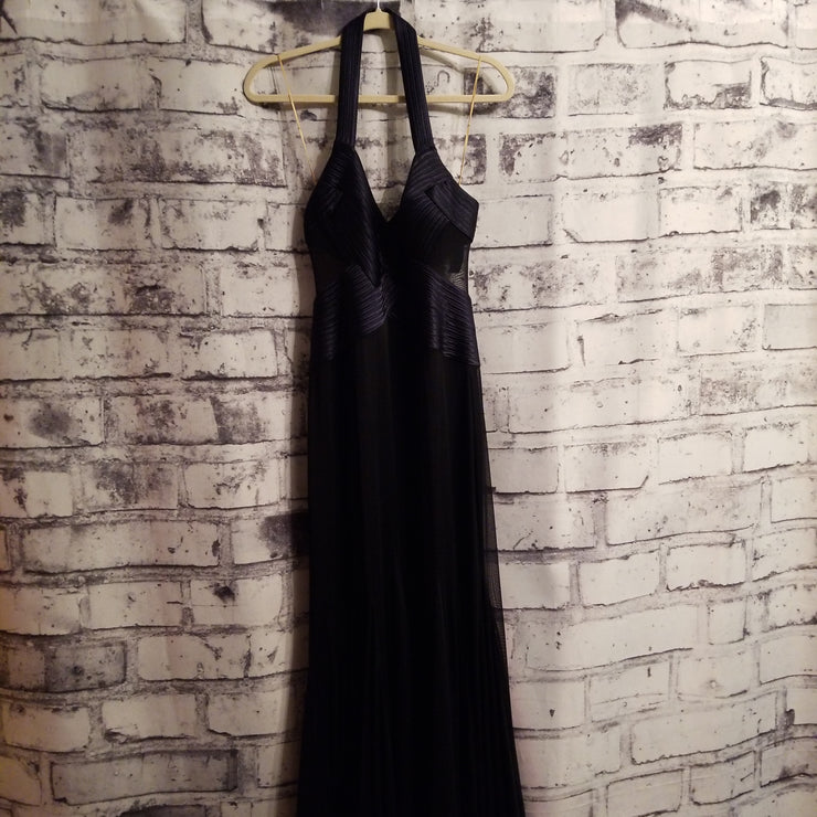 NAVY LONG EVENING GOWN