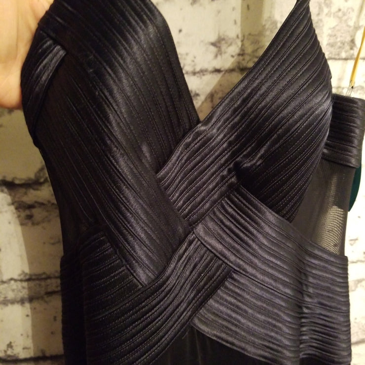 NAVY LONG EVENING GOWN