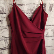 BURGUNDY LONG EVENING GOWN