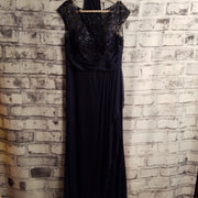 NAVY LONG EVENING GOWN (NEW)