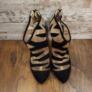 BLACK/TAN SHOE BOOTIES - $150