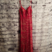 RED 2 PC. REMOVABLE LONG EVENING GOWN