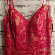 RED 2 PC. REMOVABLE LONG EVENING GOWN