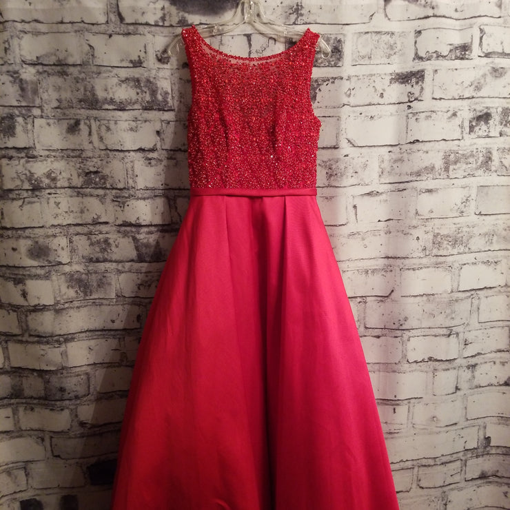 RED A LINE GOWN