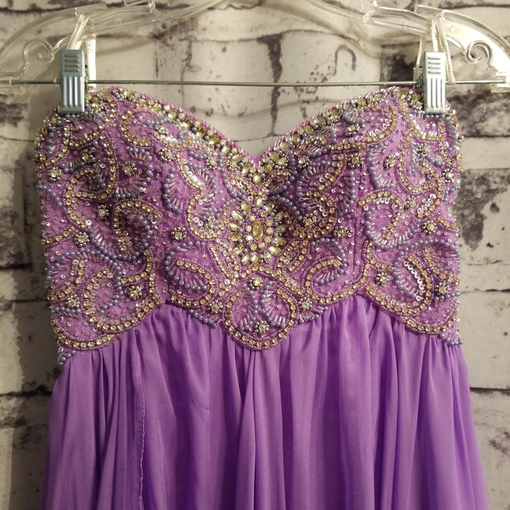 LAVENDER LONG EVENING GOWN