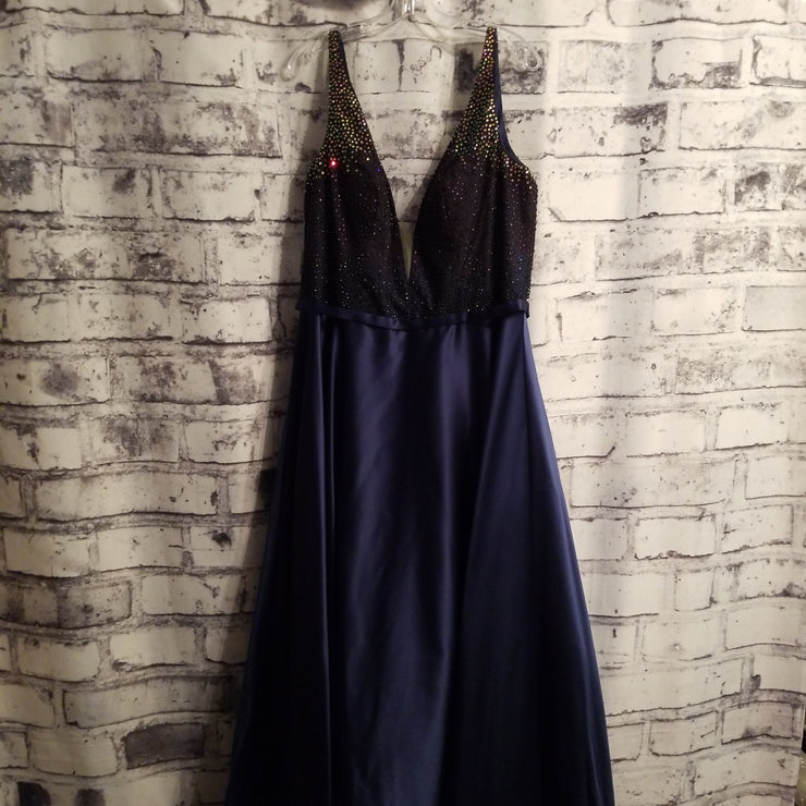 NAVY A LINE GOWN (NEW)