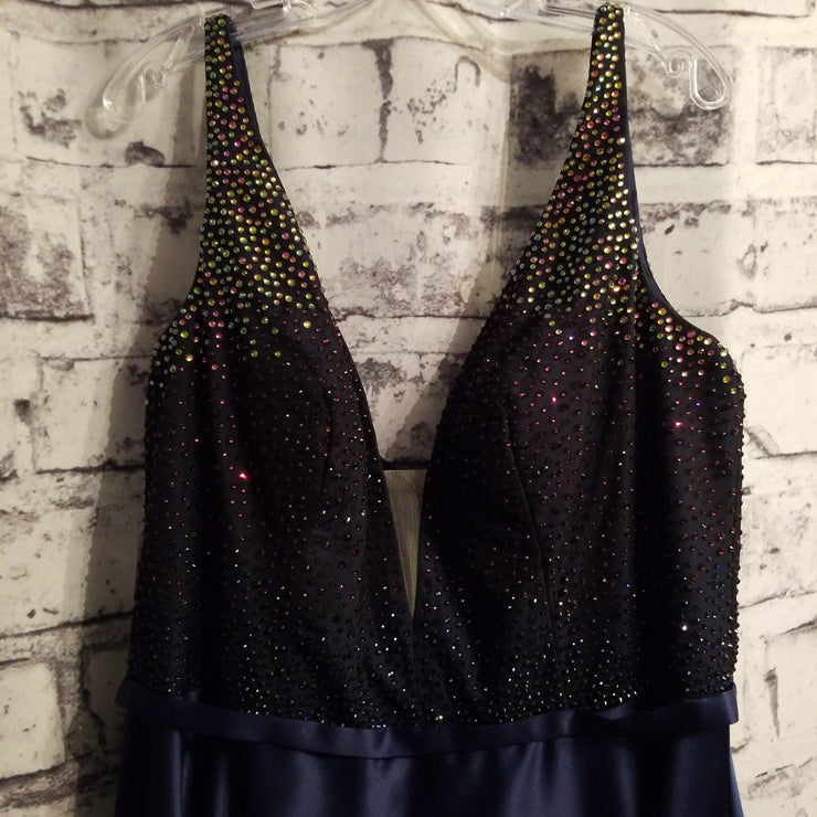 NAVY A LINE GOWN (NEW)