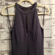 GRAY SPARKLY LONG EVENING GOWN