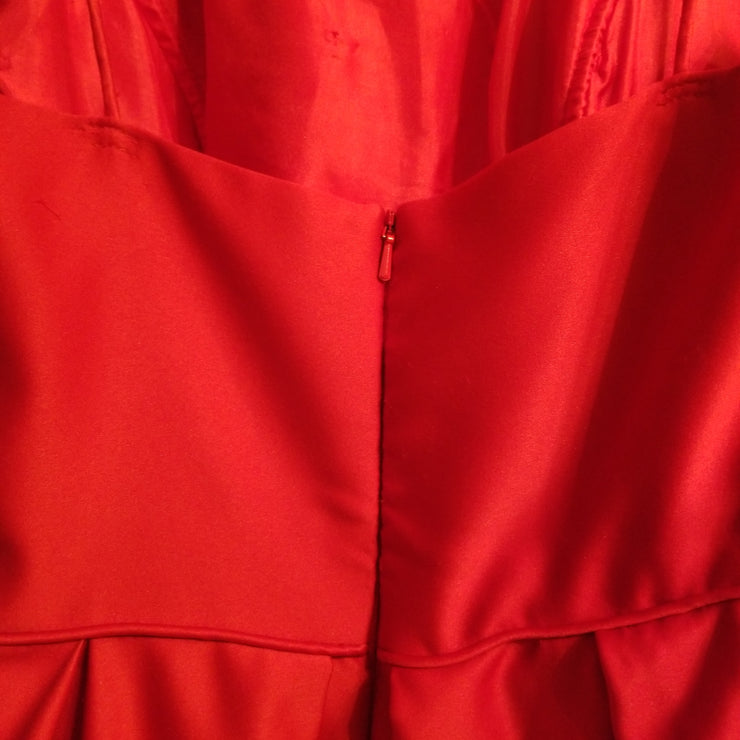 RED A LINE GOWN