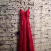 RED A LINE GOWN