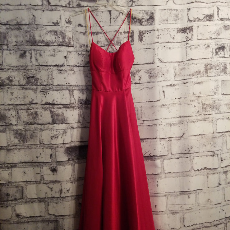 RED A LINE GOWN