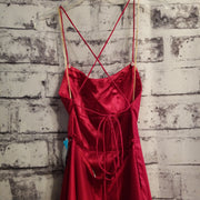 RED A LINE GOWN