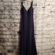 NAVY/SPARKLY LONG DRESS (NEW)